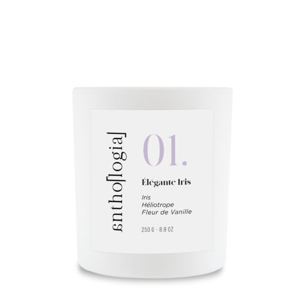 Bougie parfumée 01. Elégante Iris